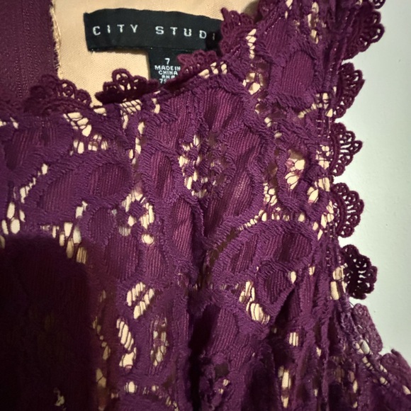 City Studio Dresses & Skirts - City Studio Purple Lace Dress